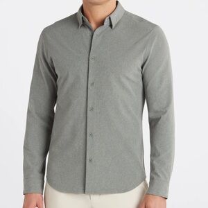01.Algo Men's Performance Casual Button-Down Shirt
